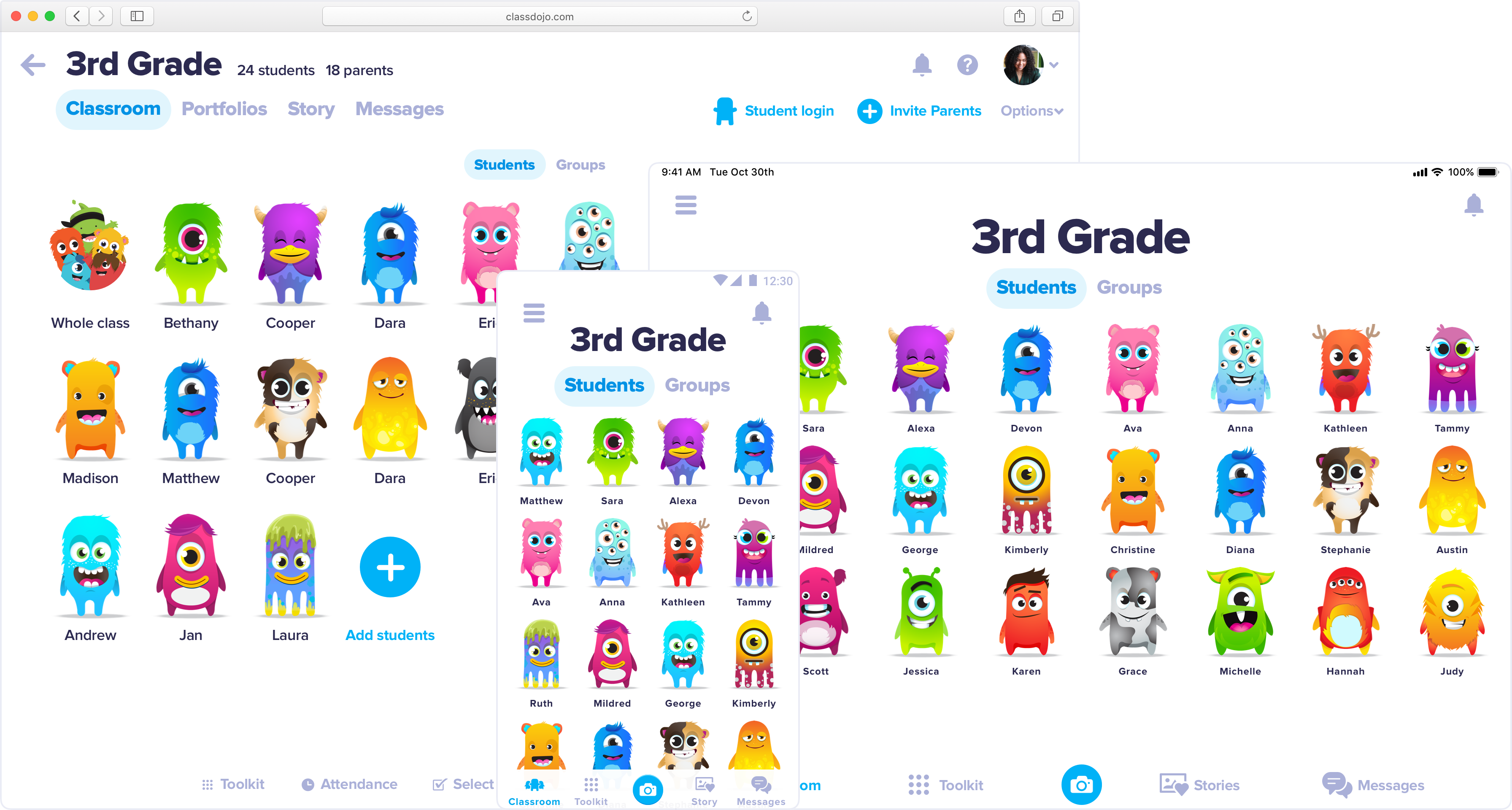 ClassDojo type scale