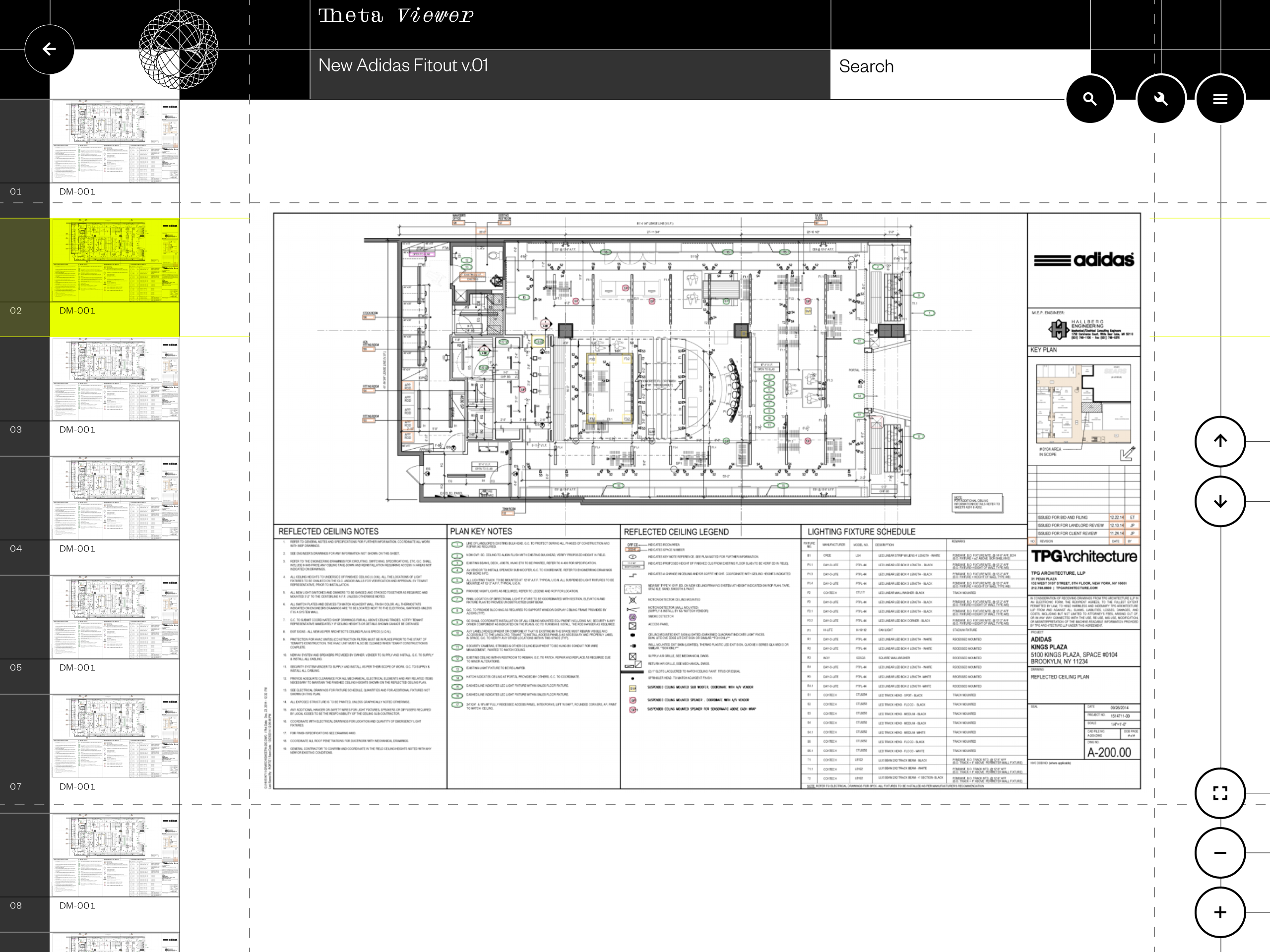 Theta Analytics app screen